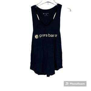 Pure barre black star racer back t shirt